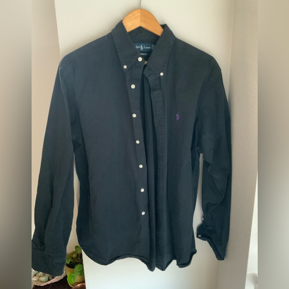 Polo by Ralph Lauren Men's Black Shirt Classic Fit